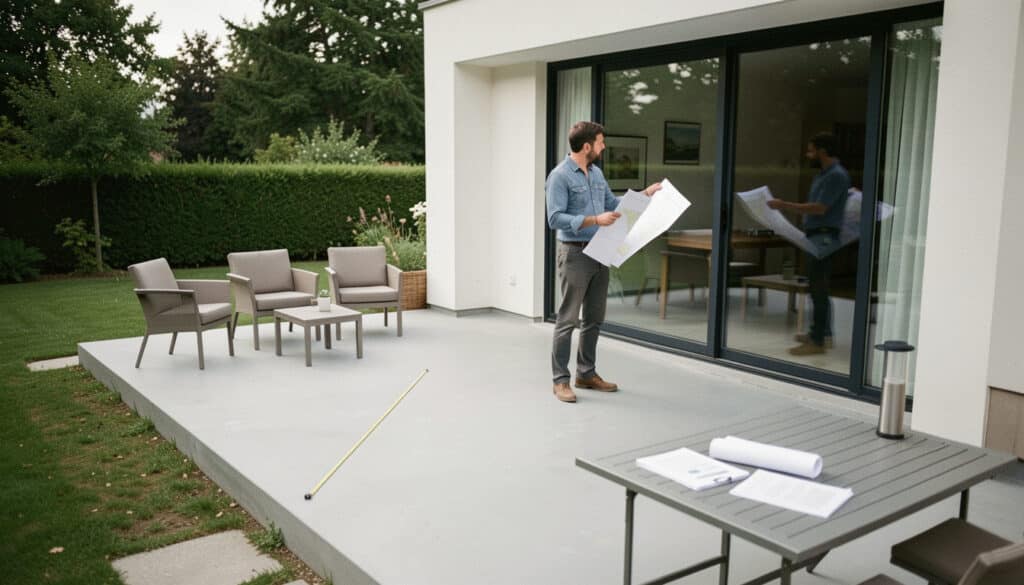 Terrasse en béton : faut-il faire une déclaration ?